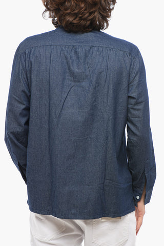 Spread Collar Denim Shirt