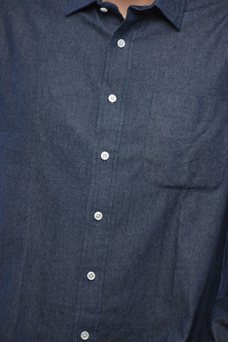 Spread Collar Denim Shirt