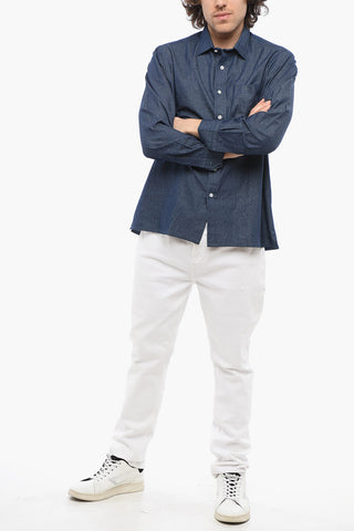 Spread Collar Denim Shirt