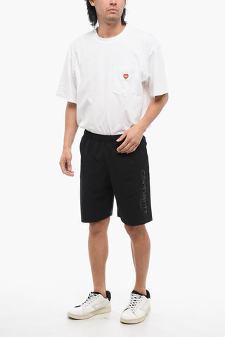 Solid Color BRAME Swim Shorts with Tone on Tone Logo