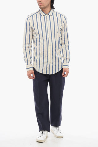 Balance Striped Shirt with French Collar