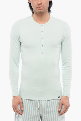 Pajama Top Long Sleeved Buttons