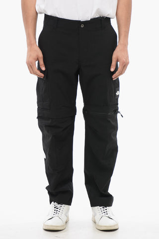 Pantaloni Cargo a Quadri Rip Stop con Fondo Removibile