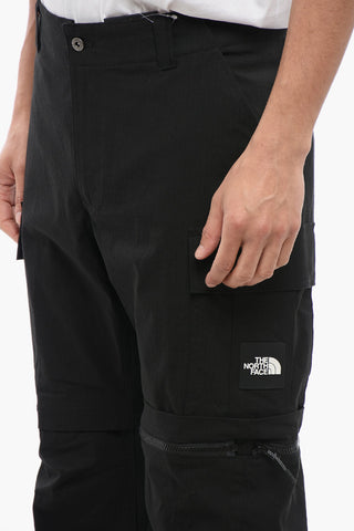 Pantaloni Cargo a Quadri Rip Stop con Fondo Removibile