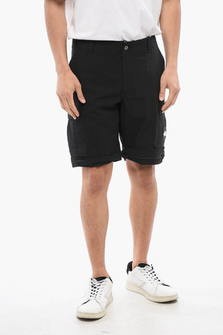 Pantaloni Cargo a Quadri Rip Stop con Fondo Removibile