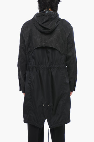 Jacquard Nylon LA GRECA Hooded Parka