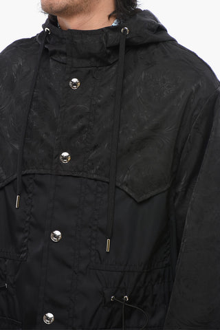 Jacquard Nylon LA GRECA Hooded Parka