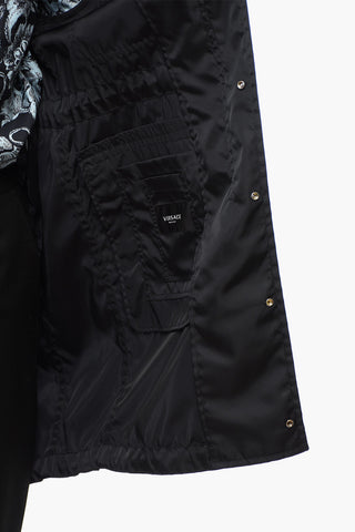 Jacquard Nylon LA GRECA Hooded Parka