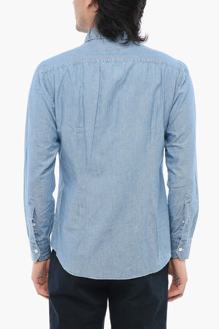 Spread Collar Denim Shirt