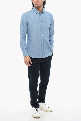 Spread Collar Denim Shirt