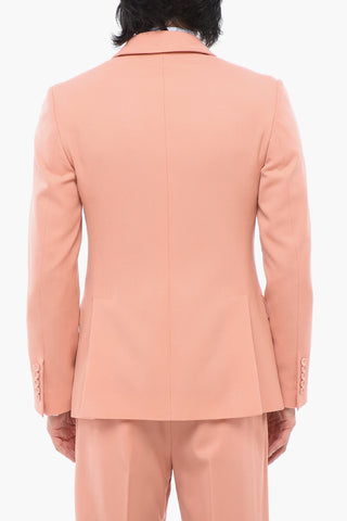 Wool Blazer with Button-down Collar
