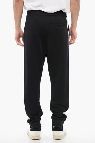 Cotton-blended Sweatpants with Side Bands