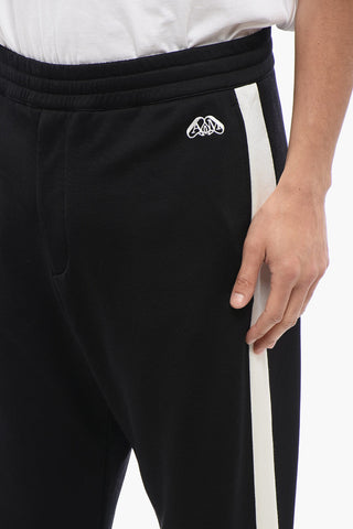 Cotton-blended Sweatpants with Side Bands