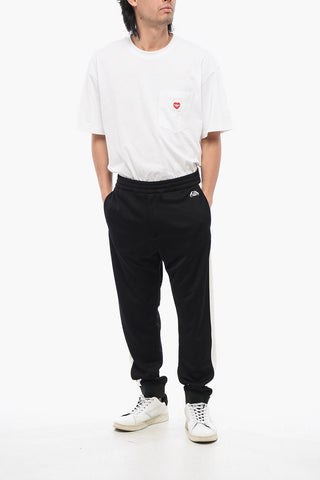 Cotton-blended Sweatpants with Side Bands