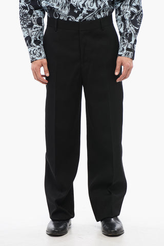4-Pocketed Virgin Wool Pants with Belt Loops