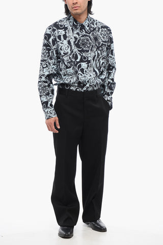 4-Pocketed Virgin Wool Pants with Belt Loops