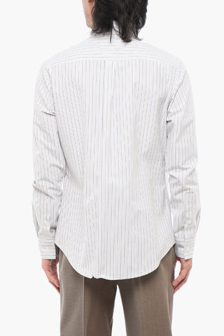 Hairline Cotton Shirt with Breast-pocket