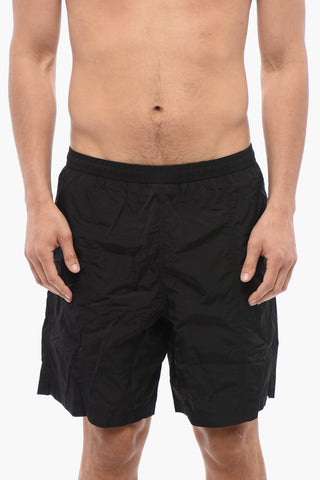 Einfarbige Nylon-Boxer-Badehose