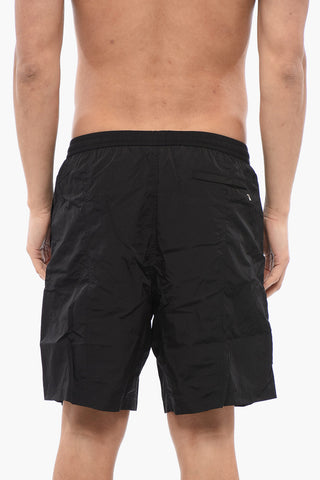 Einfarbige Nylon-Boxer-Badehose