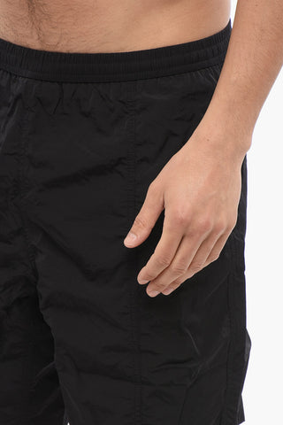 Einfarbige Nylon-Boxer-Badehose