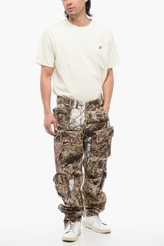 Jeans Cargo a Fantasia con Zip alla Caviglia 20cm
