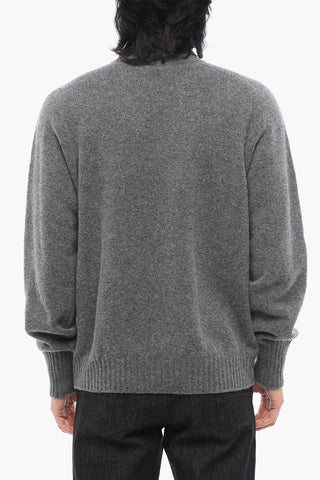 Turtleneck Wool Sweater with Ribbed Edge