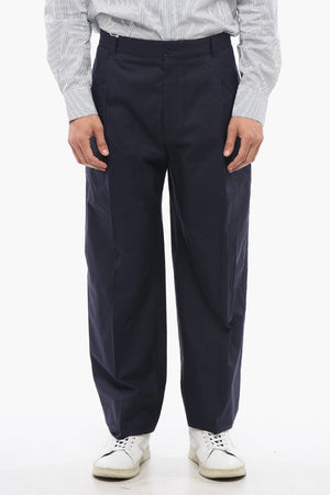 ICONS Single-Pleat Cotton-Blend Trousers