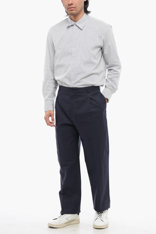 ICONS Single-Pleat Cotton-Blend Trousers