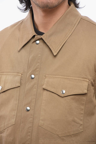 Cotton Twill DRAGON Utility Overshirt with Snap Buttons
