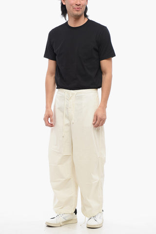 Pantaloni in Cotone Leggero a Gamba Ampia
