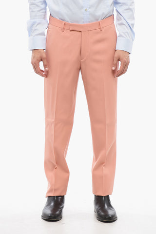 Wool Slim Pants with Pleats