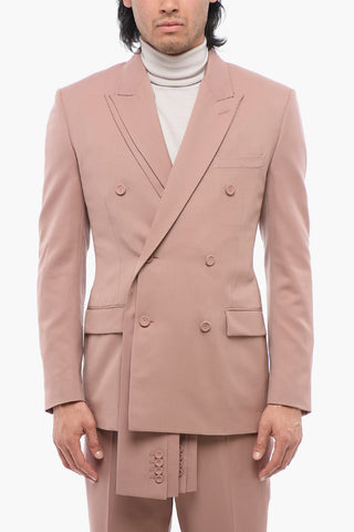 Blazer Doppiopetto con Rever a Doppio Strato