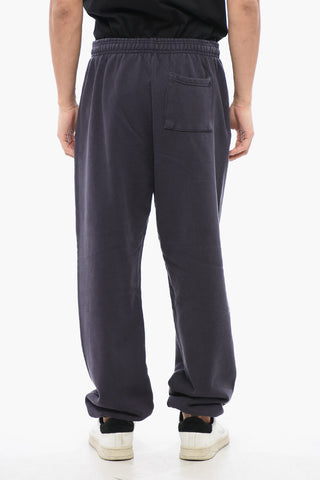 Joggers in Cotone a Tinta Unita con Elastico in Vita
