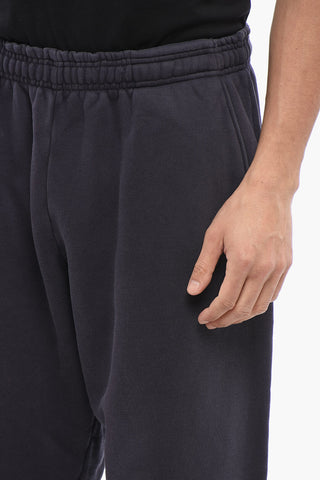Joggers in Cotone a Tinta Unita con Elastico in Vita