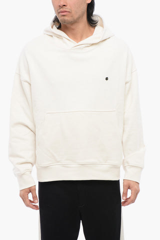 Cotton Hoodie with Patch Pocket and Pin
