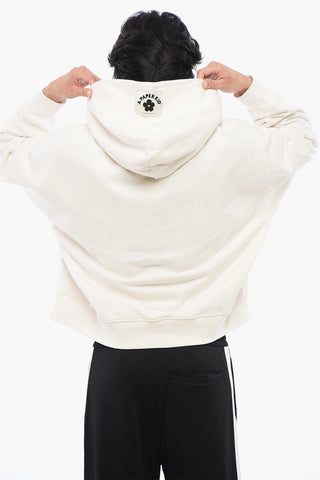 Cotton Hoodie with Patch Pocket and Pin