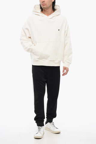Cotton Hoodie with Patch Pocket and Pin