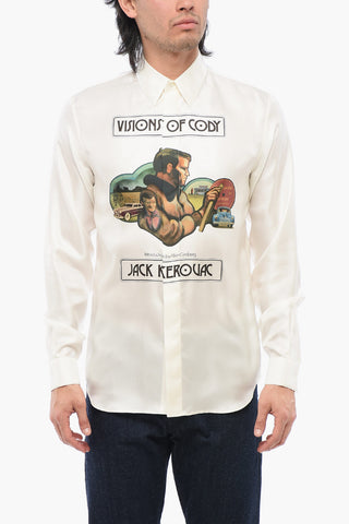 Printed JACK KEROUAC Silk Shirt