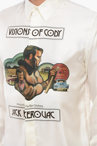 Printed JACK KEROUAC Silk Shirt