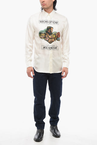 Printed JACK KEROUAC Silk Shirt