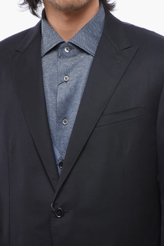 Center Vent Virgin Wool CERIM.ACADEMY 1-Button Blazer With Waistcoat