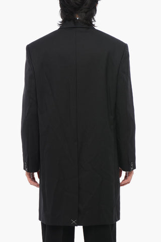 Twill Virgin Wool Slim Fit Coat