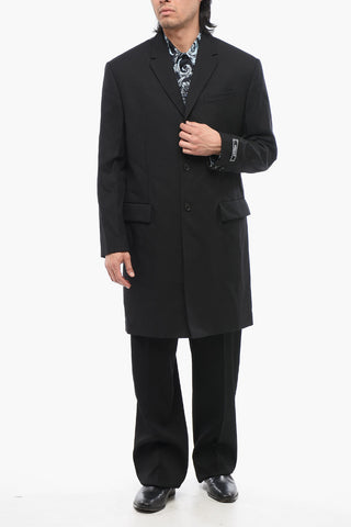 Twill Virgin Wool Slim Fit Coat