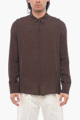 Camicia RAPPO a Pois con Abbottonatura Nascosta