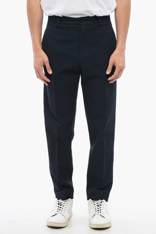Cotton Poplin Trousers GEORGE with Belt Loops