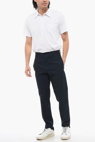 Cotton Poplin Trousers GEORGE with Belt Loops