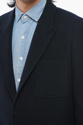 Single Breasted Wool Blazer With Breast Pocket