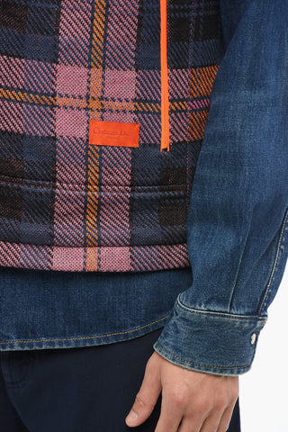 Gilet in Misto Lino con Cappuccio Estraibile