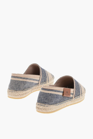 Espadrillas in Canvas con Motivo a Righe