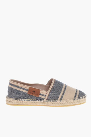 Espadrillas in Canvas con Motivo a Righe
